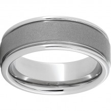 Serinium Rounded Edge Band with Sandblast Finish