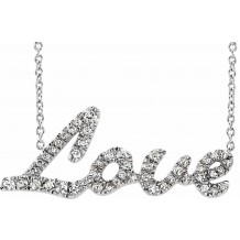14K White 1/4 CTW Diamond 18 Necklace