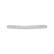 Shah Luxury 14K White Gold Round Diamond Half-Eternity Wedding Band