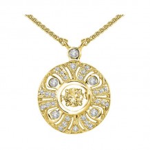 Gems One 14KT Yellow Gold & Diamonds Stunning Neckwear Pendant - 1-5/8 ctw