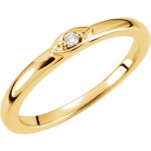 14K Yellow .025 CTW Diamond Stackable Ring