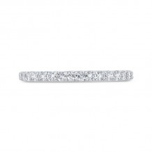 Shah Luxury 14K White Gold Round Cut Diamond Wedding Band