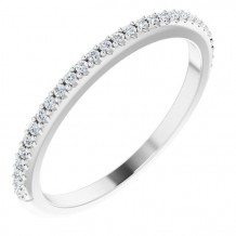 14K White 1/8 CTW Diamond Matching Band