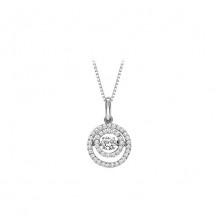 14K White Gold 3/8ct Diamond Rhythm Of Love Pendant