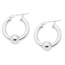 Sterling Silver Single Bead earrings