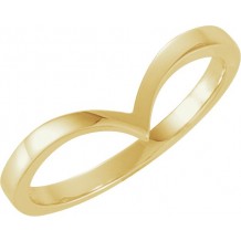 14K Yellow V Ring