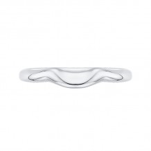 Shah Luxury 14K White Gold Plain Wedding Band