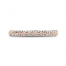 Shah Luxury 14K Rose Gold Round Diamond Half-Eternity Wedding Band