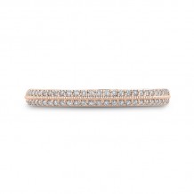 Shah Luxury 14K Rose Gold Round Diamond Half-Eternity Wedding Band