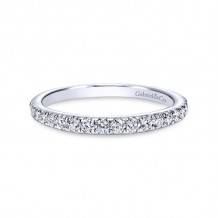 Gabriel & Co. 14k White Gold Contemporary Diamond Wedding Band