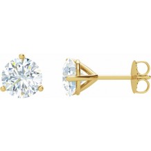 14K Yellow 2 CTW Diamond Stud Earrings