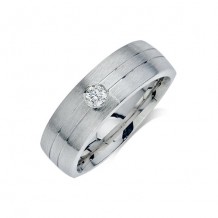 Camelot 10k White Gold Diamond Wedding Band