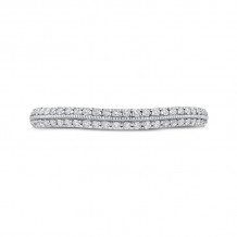 Shah Luxury 14K Two-Tone Gold Round Diamond Half-Eternity Wedding Band