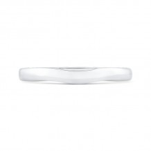 Shah Luxury 14K White Gold Plain Wedding Band