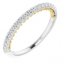 14K White & Yellow 1/5 CTW Diamond Anniversary Band