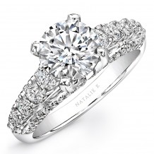 18k White Gold Large Prong Diamond Semi Mount