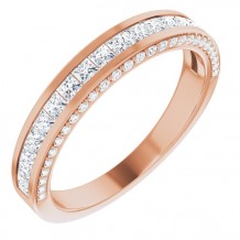 14K Rose 3/4 CTW Diamond Anniversary Band