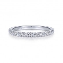 Gabriel & Co. 14k White Gold Contemporary Anniversary Wedding Band