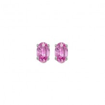 Gems One 14Kt White Gold Pink Sapphire (1/2 Ctw) Earring