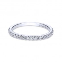 Gabriel & Co. 14k White Gold Contemporary Anniversary Wedding Band