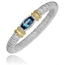 Vahan 14k Gold & Sterling Silver London Blue Topaz Bracelet