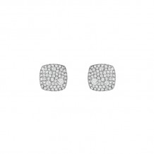 Henri Daussi 14k White Gold Diamond Stud Earrings