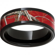 Black Diamond Ceramic Pipe Cut Band with Realtree AP Cardinal Inlay