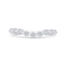 Shah Luxury 14K White Gold Diamond Contour Band