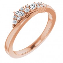 14K Rose 1/5 CTW Diamond Scattered Ring