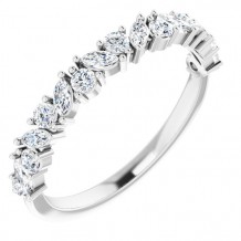 14K White 1/2 CTW Diamond Anniversary Band