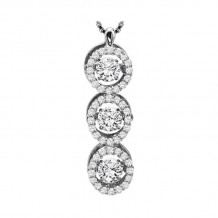 Gems One 14KT White Gold & Diamonds Stunning Neckwear Pendant - 1 ctw