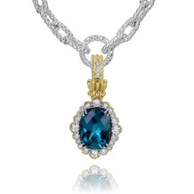 Vahan 14k Gold & Sterling Silver London Blue Topaz Pendant