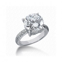 14k White Gold Diamond Semi-Mount Fancy Engagement Ring