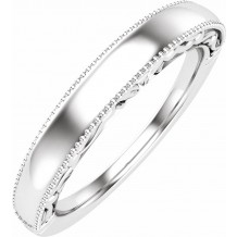 14K White Matching Band