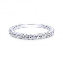 Gabriel & Co. 14k White Gold Contemporary Anniversary Wedding Band