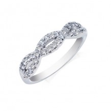 Camelot 14k White Gold Infinty Diamond Wedding Band
