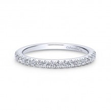 Gabriel & Co. 14k White Gold Contemporary Anniversary Wedding Band