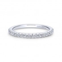 Gabriel & Co. 14k White Gold Contemporary Anniversary Wedding Band