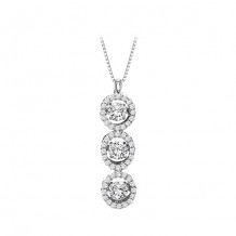 14K White Gold 2ct Diamond Rhythm Of Love Pendant