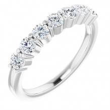 14K White 5/8 CTW Diamond Anniversary Band