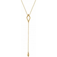 14K Yellow Geometric Y 16-18 Necklace