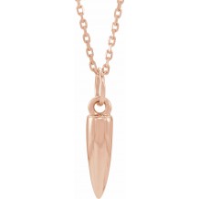 14K Rose Geometric 16-18 Necklace