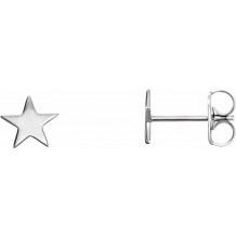 Platinum Star Earrings
