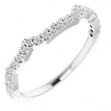 14K White 1/5 CTW Diamond Matching Band