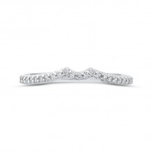 Shah Luxury 14K White Gold Round Diamond Wedding Band