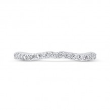 Shah Luxury 14K White Gold Round Diamond Wedding Band