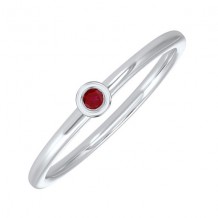 Gems One 10Kt White Gold Garnet (1/20 Ctw) Ring