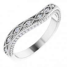 14K White 1/8 CTW Diamond Matching Band