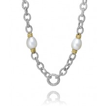 Vahan 14k Gold & Sterling Silver White Pearl Necklace