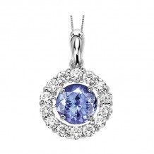 Gems One 14KT White Gold & Diamond Rhythm Of Love Neckwear Pendant  - 1/4 ctw